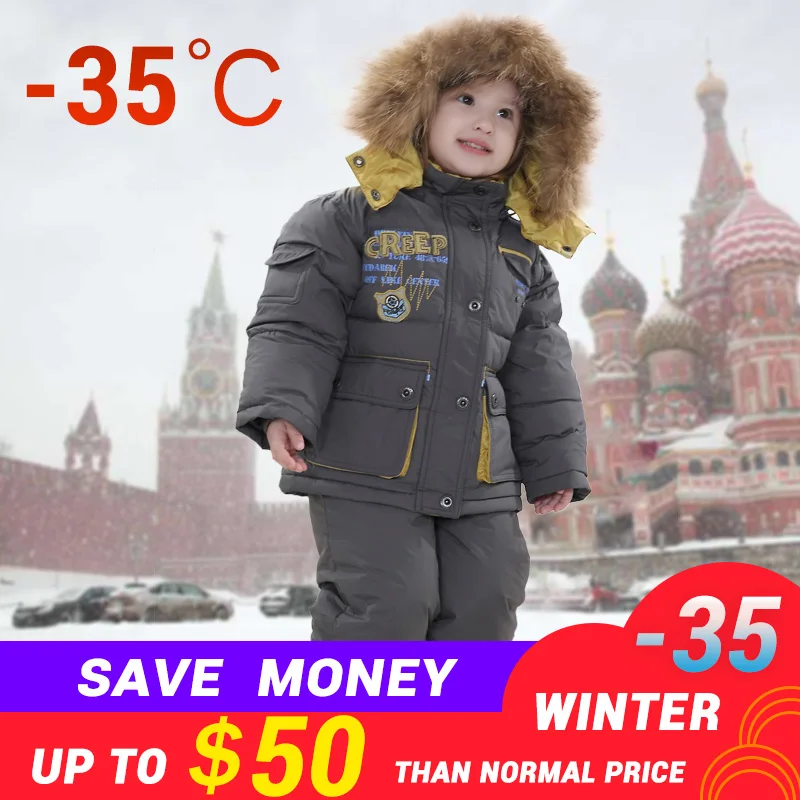 

sp-show Winter Coat Hooded Two Piece Children Jacket Girls Coat Boy Jacket For Girls Parka For 2-6 Age Down & Parkas 911302
