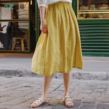 INMAN летняя одежда юбка средней длины Новое поступление юбка с цветочным принтом женская Юбка До Колена