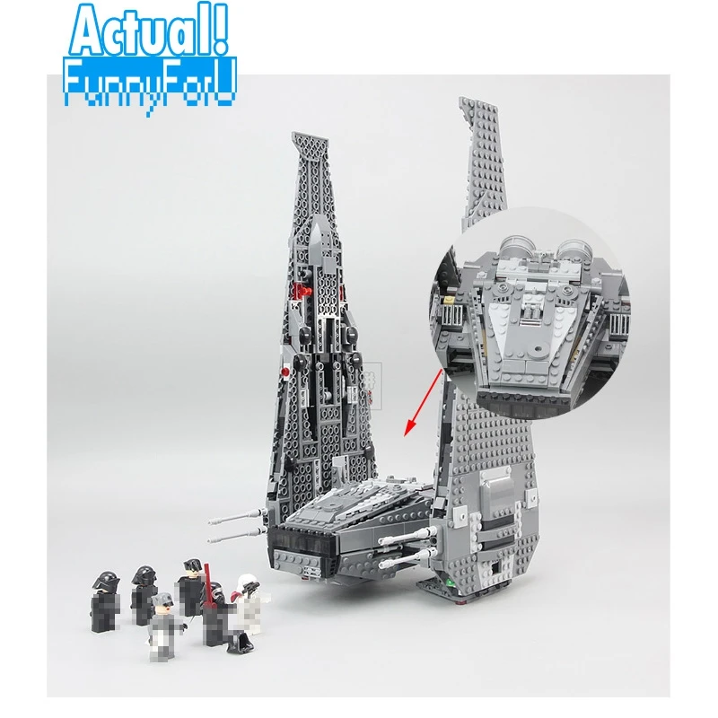 

In-Stock 05006 1053Pcs Star Series War Kylo Ren Command Shuttle Building Blocks Educational lepin Toys Compatible 75104
