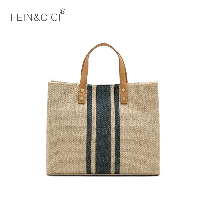 Us 16 38 9 Off Large Per Bag Jumbo Canvas Totes Beach Shoulder Summer Striped Casual 2019 Brand Whole In Top Handle Bags