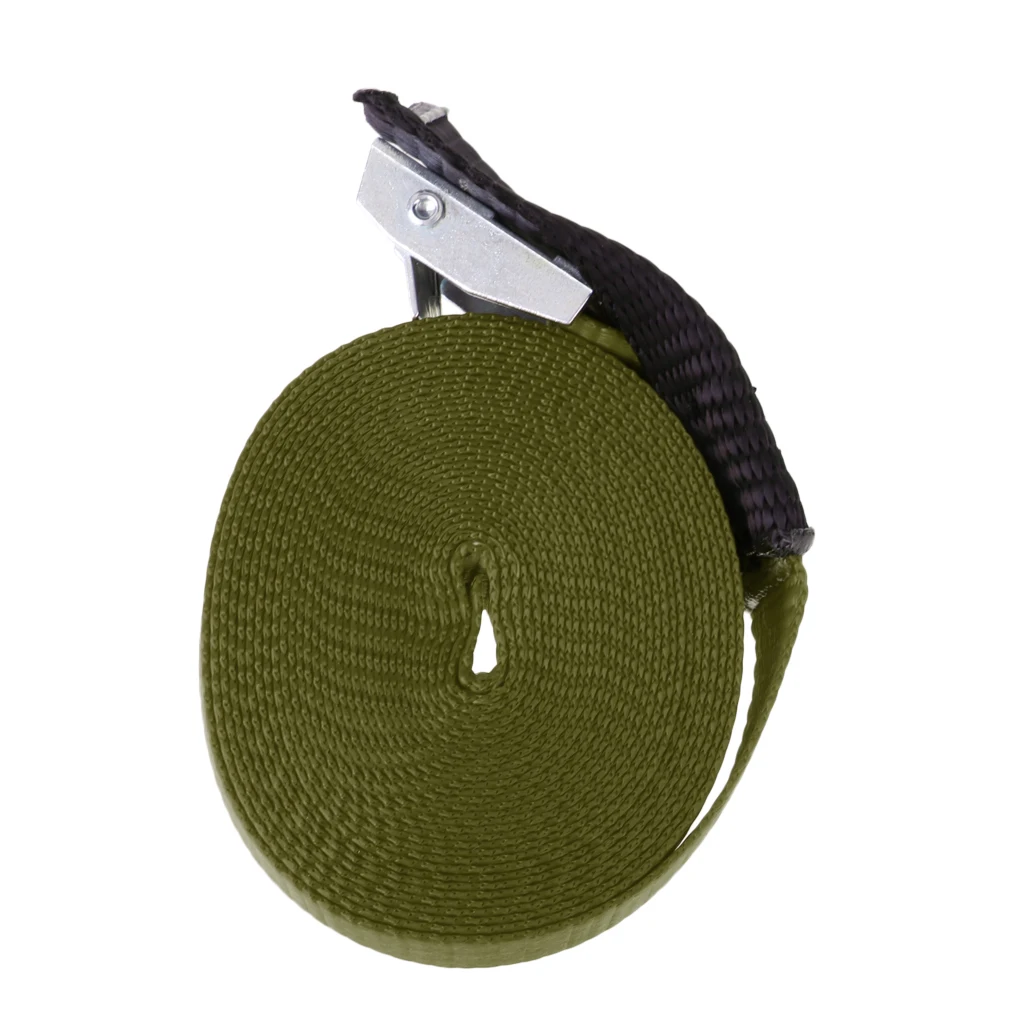 1 inch Wide 5 Meters / 3 Meters Kayak Tie Down Strap Pack Lash Belt Metal Buckle Fabric Protector Luggage Cargo Lash Belt