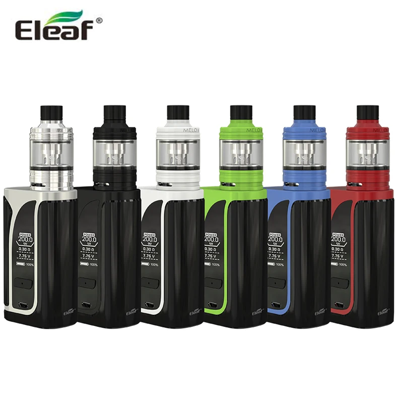 

Original Eleaf iKuun i200 with MELO 4 D22 Tank 2ML 4600 Battery 200W iKuun i200 Box MOD