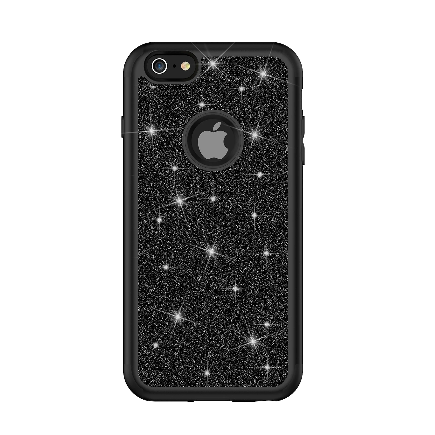 Чехол для Apple iPhone 8 7 6 Plus ударопрочный роскошный блестящий двухслойный резиновый