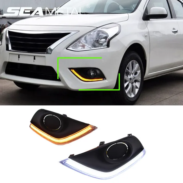For America Nissan Versa 2015 2016 2017 Car LED Daytime Running Light