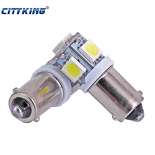 100 шт. белый свет светодиодных ламп автомобиля BA9S светодиодный 12 V автомобильный светодиодный свет ba9s 5SMD светодиодный 5050 5 светодиодный интерьер светодиодные лампы для автомобиля света