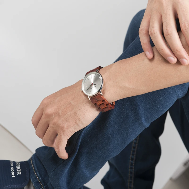 BOBO BIRD Round Vintage Wood Band Men Watch With Japanese movement Quartz Wristwatches Wooden watches Male Relogio