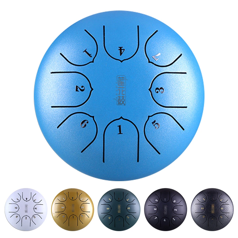 

6 Inch 8 Notes Music Education With Mallets G Tune Mini Tank Instrument Professional Steel Tongue Drum Hand Pan Gift Carry C Key