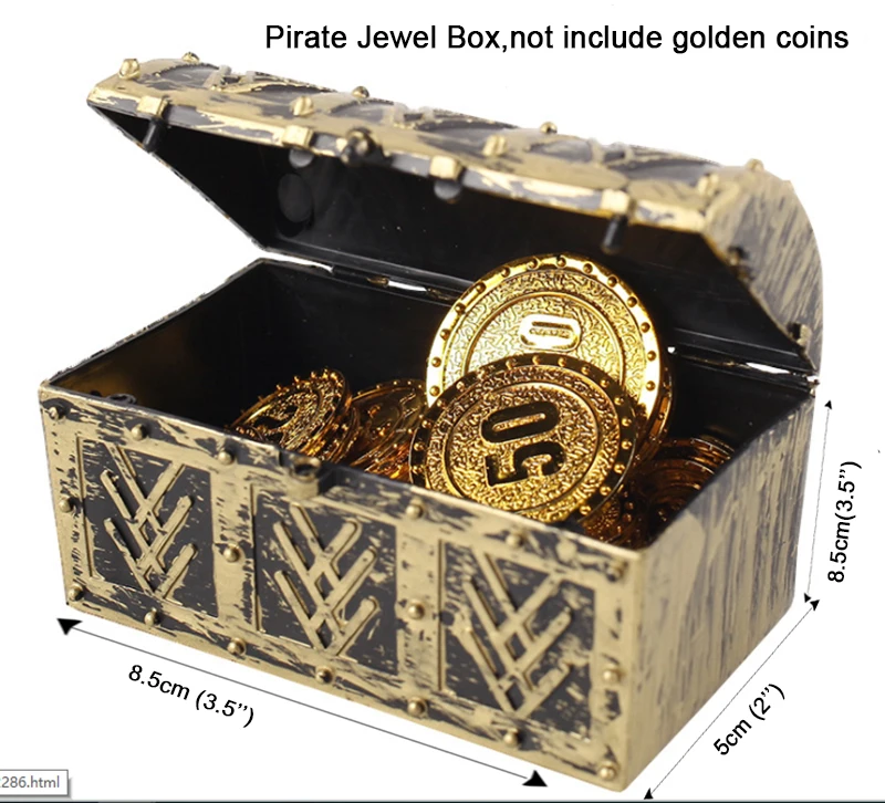 Children Pirate Jewelry Box Plastic Storage Case Halloween Costume