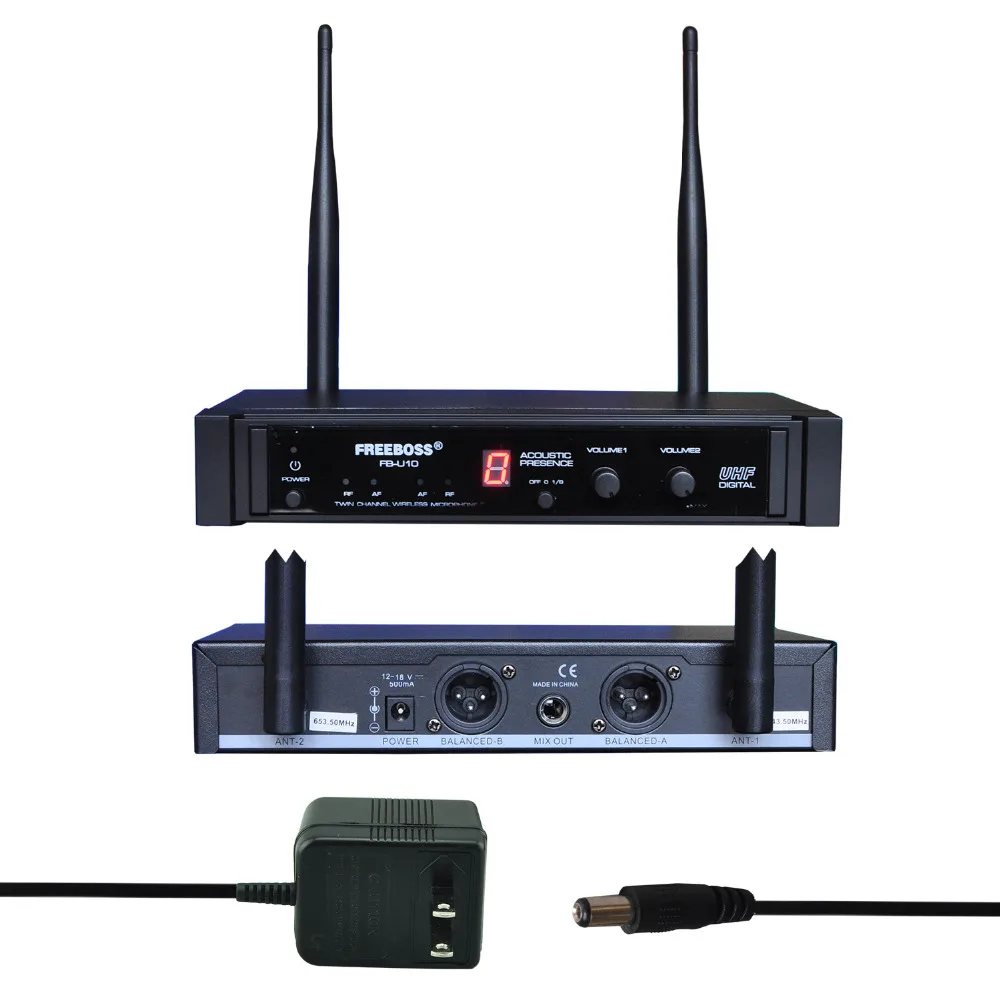 Freeboss FB U10H двухсторонний передатчик цифровой UHF беспроводной микрофон с ручкой +