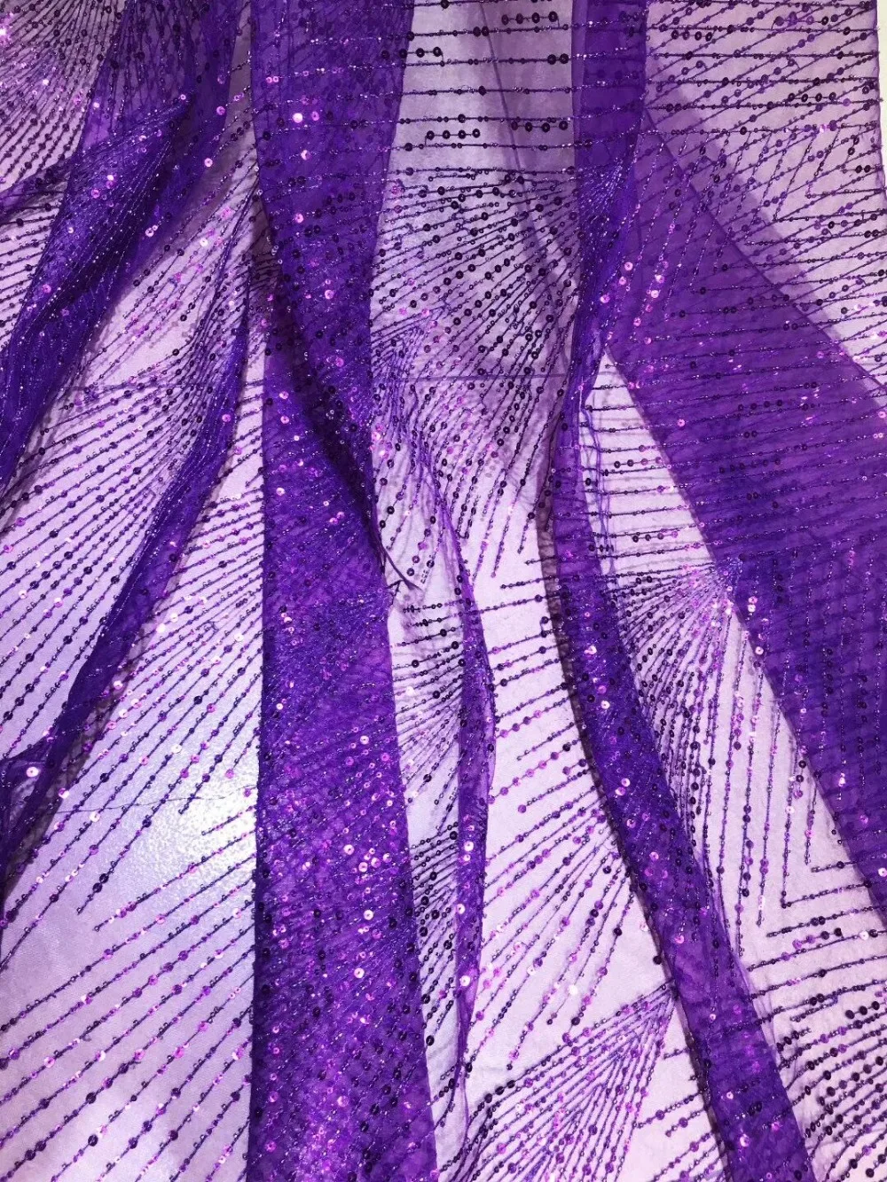 

High quality SYJ-12162 embroidery net lace with beads soft tulle mesh lace