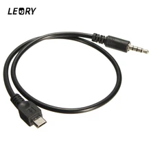Leory 40 см Micro USB 2.0 до 3.5 мм Aux автомобиля привести разъем USB аудио кабель Шнур для мобильного телефона кабель для передачи данных