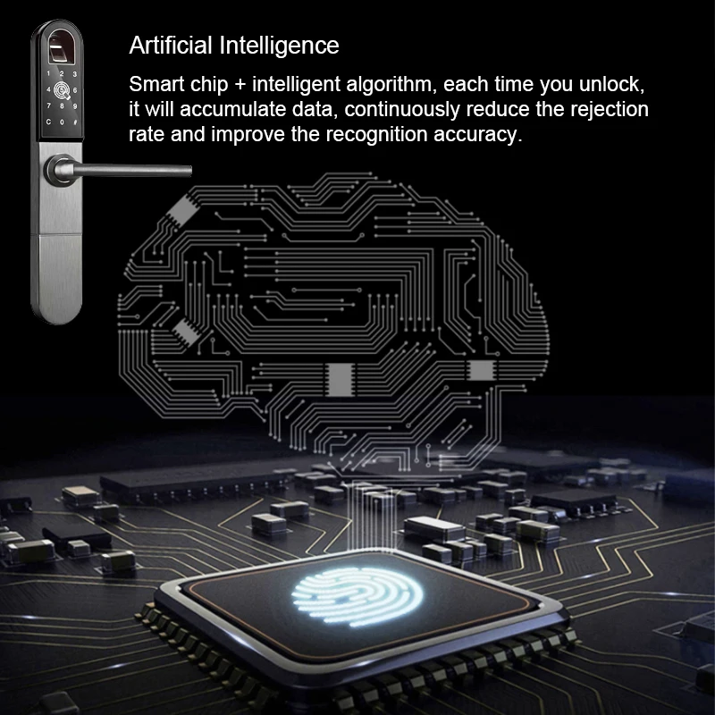 Eseye APP Smart Door Lock Fingerprint Lock Digital Lock Electronic Door Lock Anti-Thief Safety For Family Home Eseye APP Smart Door Lock Fingerprint Lock Digital Lock Electronic Door Lock Anti-Thief Safety For Family Home