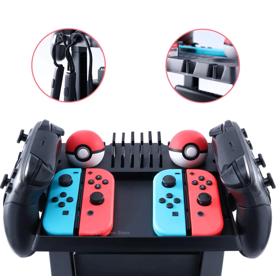 Подставка для хранения для Nintendo doswitch для консоли, ручки, контроллеров Pro, Joy-Con, 12 игровых карт и т. д