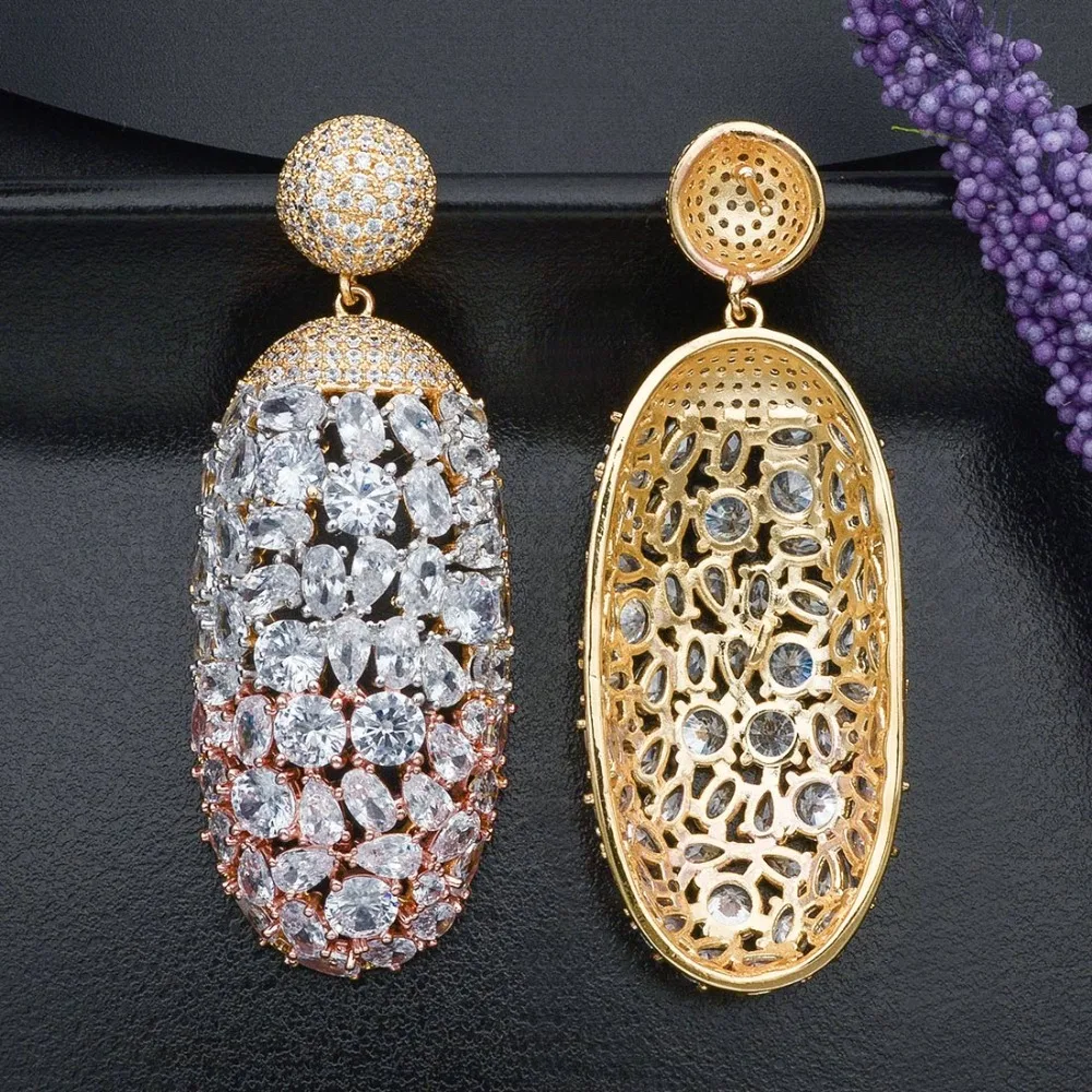 ModemAngel роскошные свадебные украшения для вечеринки дорогие серьги из кубического