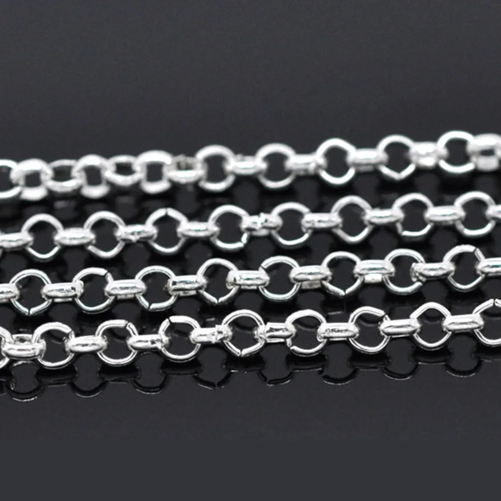 DoreenBeads Silver Plated Link Opened Chain Findings 2.5x0.5mm,1M