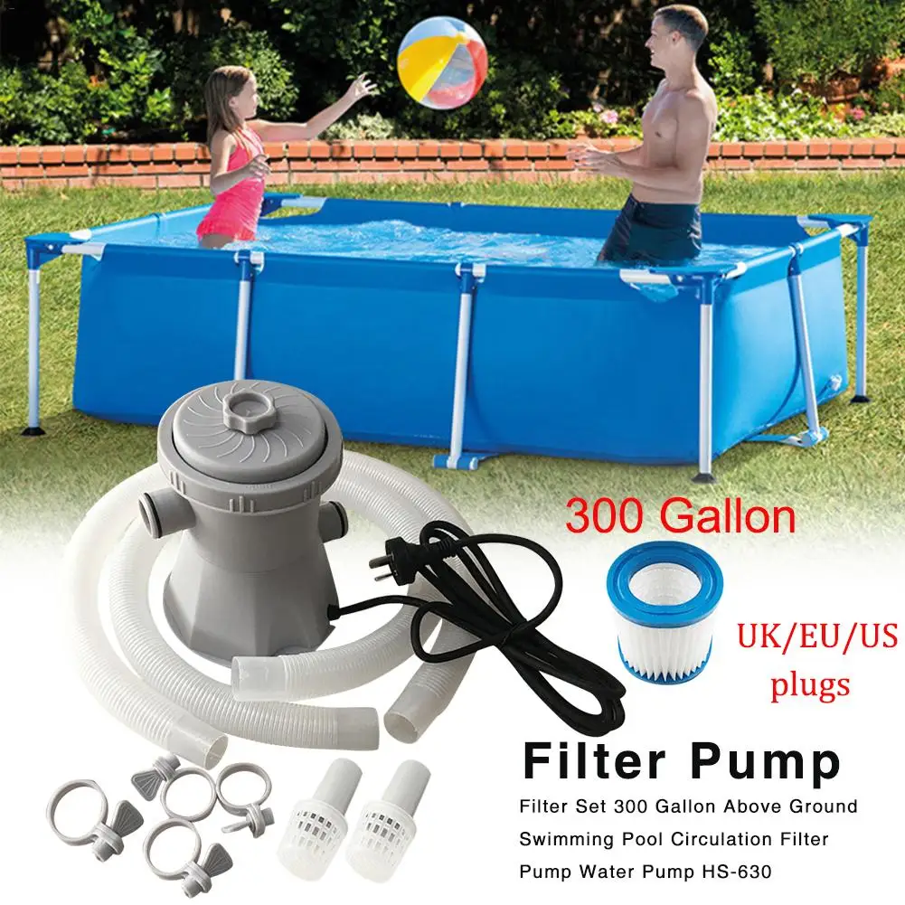 

Filter Set 300 Gallon Pool Filter Pump Pool Cleaner 220v Filter Pump Circulation Siphon Principle Easy To Install Household Item
