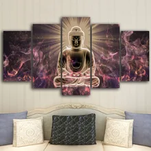Плакат шт. 5 шт. HD принт абстрактный Будда буддийский костюм для медитации Холст Картина домашний Декор стены книги по искусству изображение принт