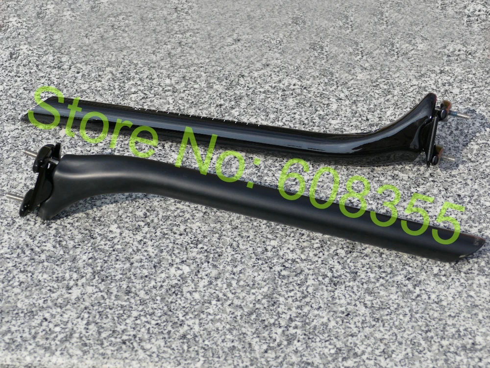 UD 3 K Полный глянцевый углепластиковый коврик MTB дорожный велосипед седлодержатель 27,2 мм 31,6 350 мм