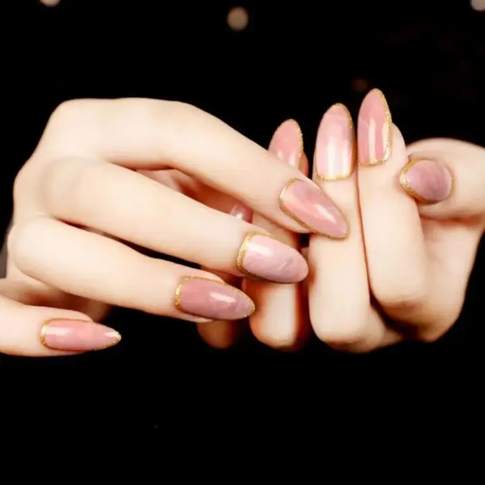 24 шт./компл. блестящий цвет Искусственные накладные ногти кончики острые накладные ногти-стилеты ногти полное покрытие 88
