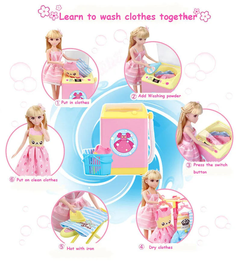 Леля кукольный домик игрушечная мебель для куклы стиральная машина наборы ухода за кожей симуляторы ролевые игры игрушечные лошадки детей