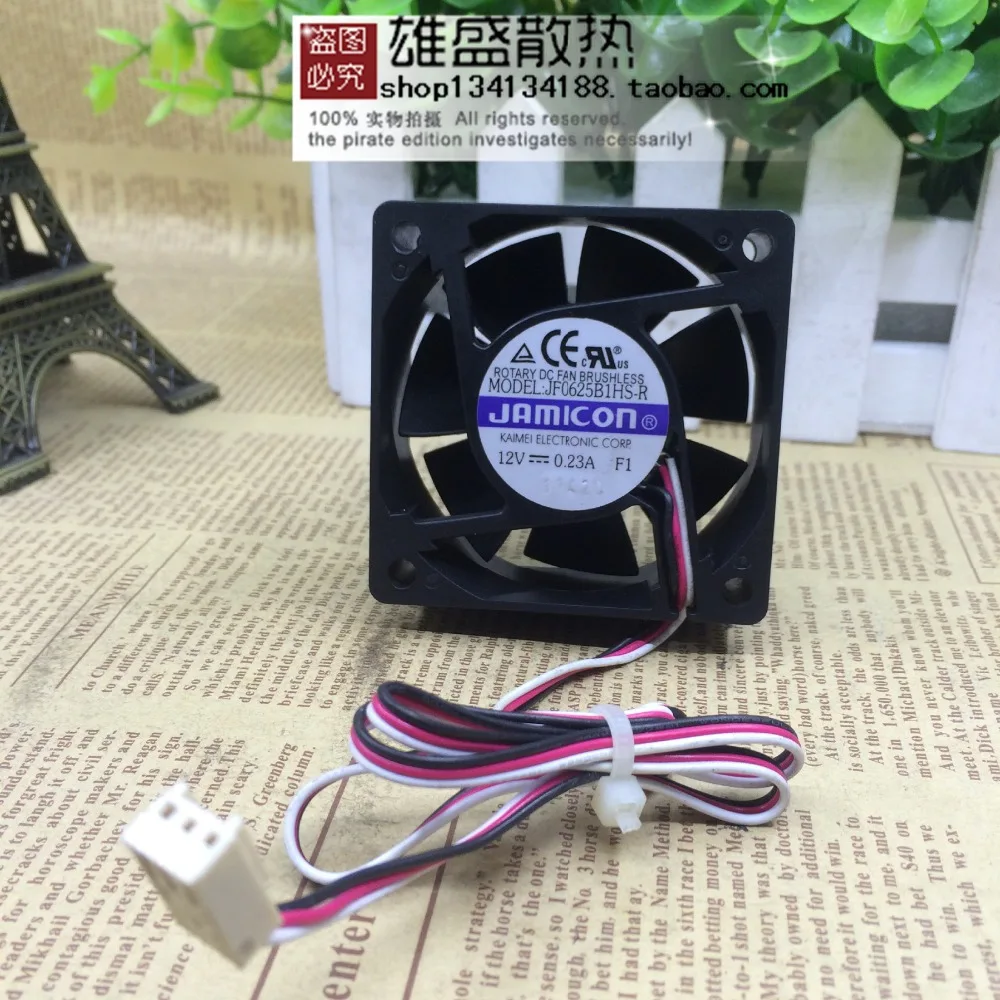 

Free Shipping Jamicon 6025 6 6cm computer case fan 12v 0.23a jf0625b1hs-r