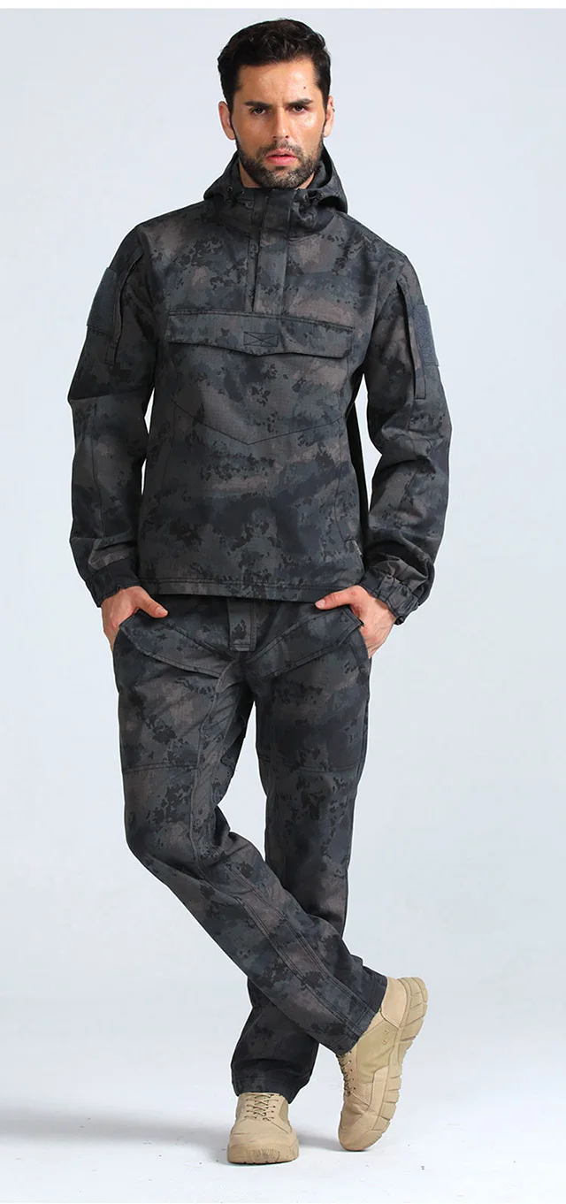 Conjunto de ropa militar para hombre, pantalones de carga, uniforme táctico  de camuflaje, impermeable - AliExpress