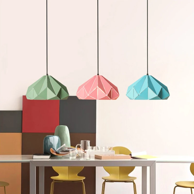 Eusolis подвесные светильники meedijzeren Polygon полые Droplight Decoratieve Home Verlichting для