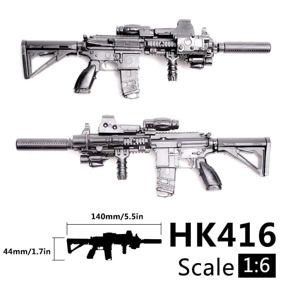 1/6 1:6 for GI Joe 12" Action Figure HK416 Gun Model Weapon Assult Rifle Toy
