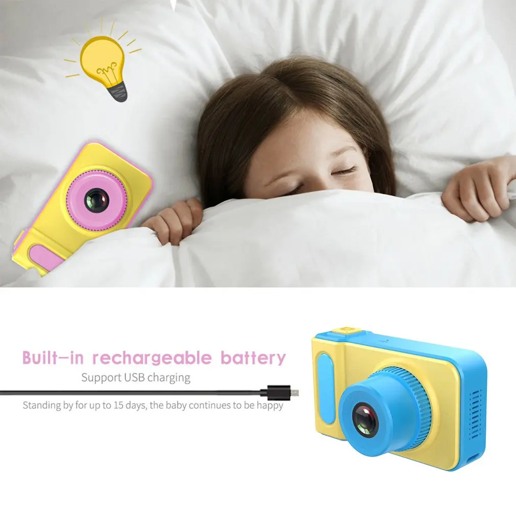 Мини Милая Детская Цифровая видеокамера для детей мальчиков и девочек " дисплей с мультяшными наклейками подарок на день рождения