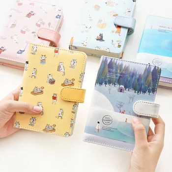 

Journal Diary PU Leather Sprial Notebook Kawaii Cats Cartoon Creative Notepad Fashion Agenda Travel Journal Notebook Cute B
