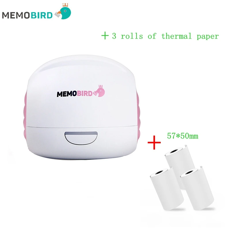 طابعة حرارية memobird g2 wifi المحمولة صور طابعات الباركود الهاتف عن اتصال لاسلكي + 3 لفة ورق