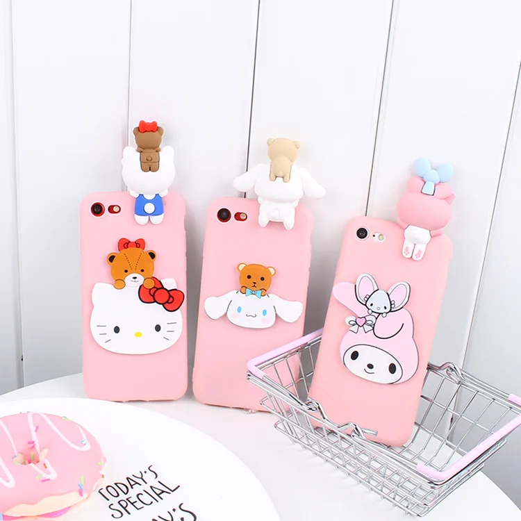 

Melody For samsung galaxy i9150/A720/j3pro/s8 plus/n9150 case Cute cartoon 3D dog Cases For Galaxy n7505 soft back pink cover