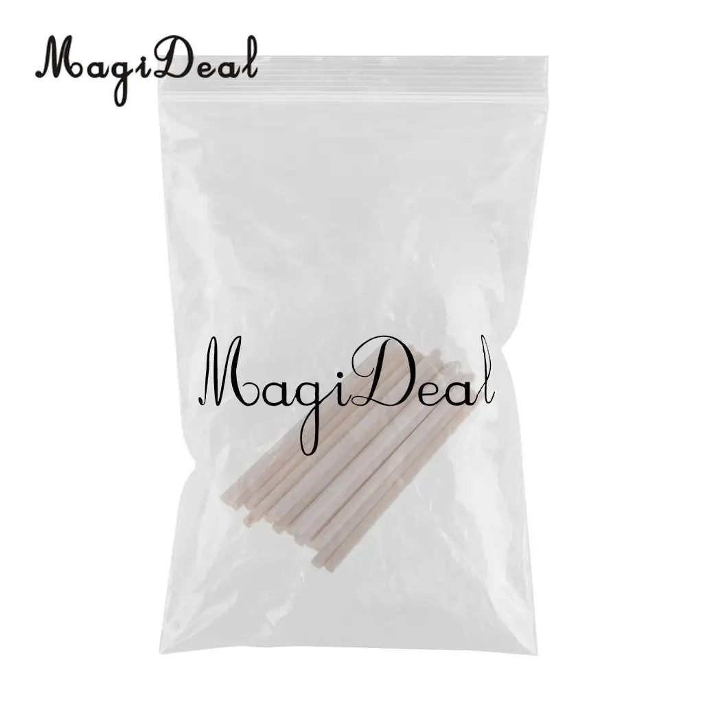 10/20/50pcs Balsa Wood Stick Unfinished Woodcraft Round Wooden Stick Dowel Rod for Model Woodworking Craft Materials 