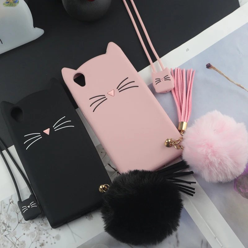 Милый объемный мультяшный силиконовый чехол для Sony Xperia L1 L2 XA XA1 ультрадвойные