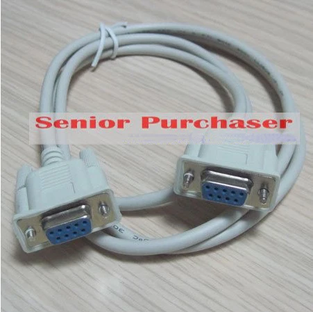 Retail+wholesale New Serial Ribbon 9 pin RS232 Com Port female Cable cord connector DB9 9P 1.5m |