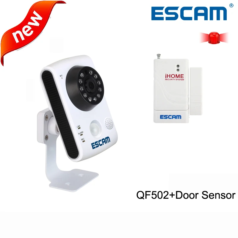 ESCAM 1MP wifi font b camera b font QF502 plug play support two way Audio internal