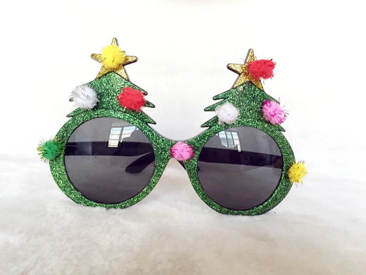 Christmas Tree Sunglasses X'mas Holiday Sunglasses Novelty Party
