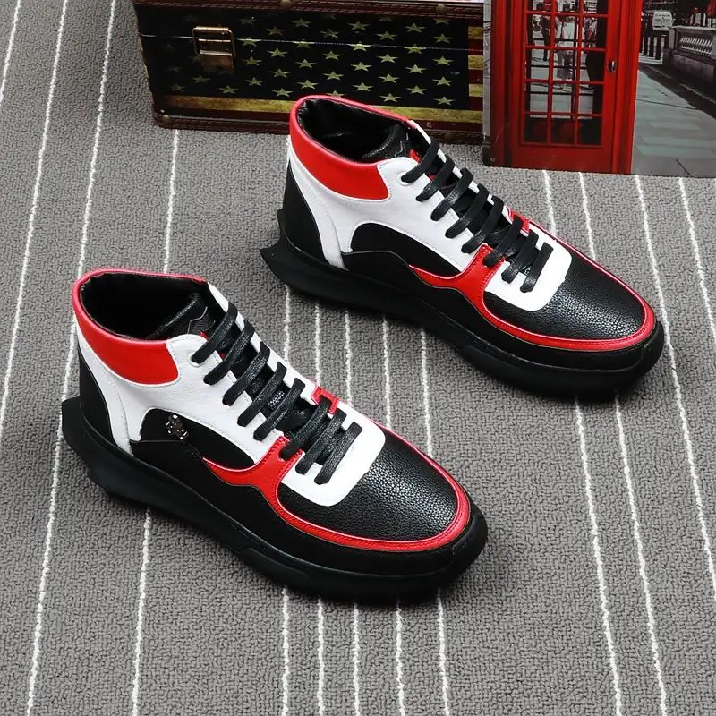 Casual Arrivée Charme Loisirs Errfc Tendances High De Hommes Up Chaussures Crâne Confort Nouvelle Mixte Luxe Homme Noir Zapatos Lace Couleurs blanc Top wqXCq