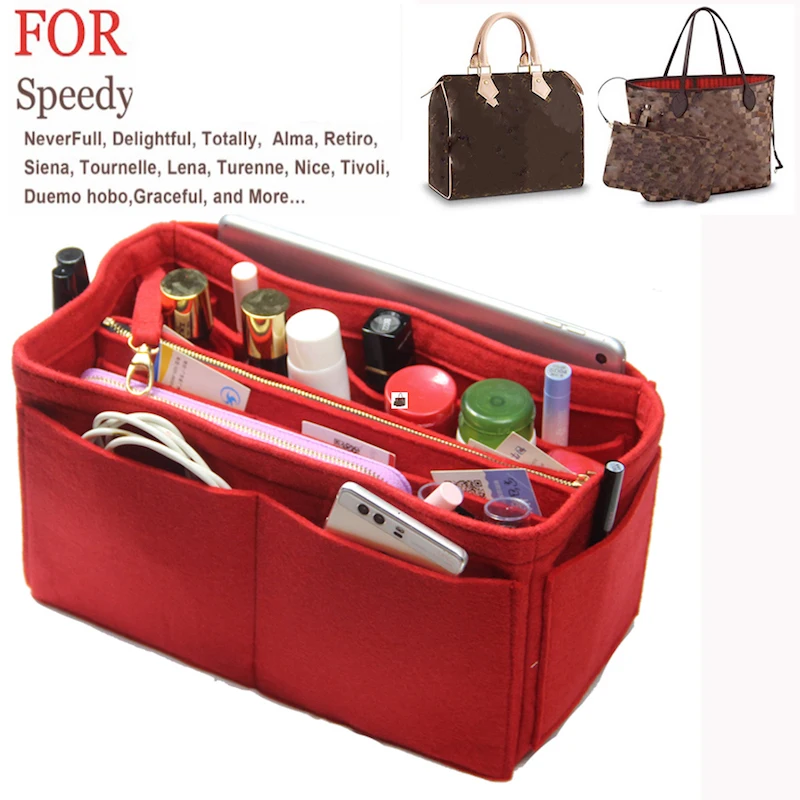 Factory Customizable Felt Handbag Organizer Bag In Bag Tote Organizer (w/Detachable Zip Pocket) Neverfull Speedy Insert Diaper Factory Customizable Felt Handbag Organizer Bag In Bag Tote Organizer (w/Detachable Zip Pocket) Neverfull Speedy Insert Diaper