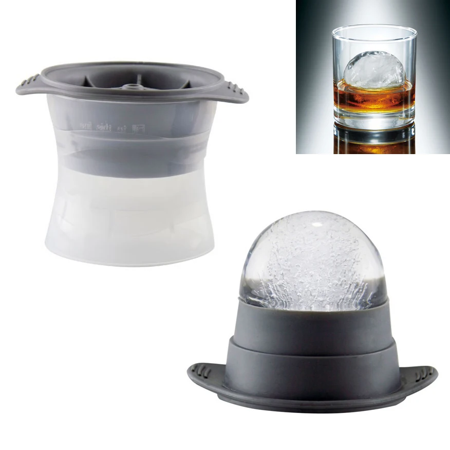 

2 Pieces Sphere Ice Molds Perfect 2" Ice Ball Maker for Slow-melting Cocktails Whisky Drink Beverage Round Ice Mould HK066
