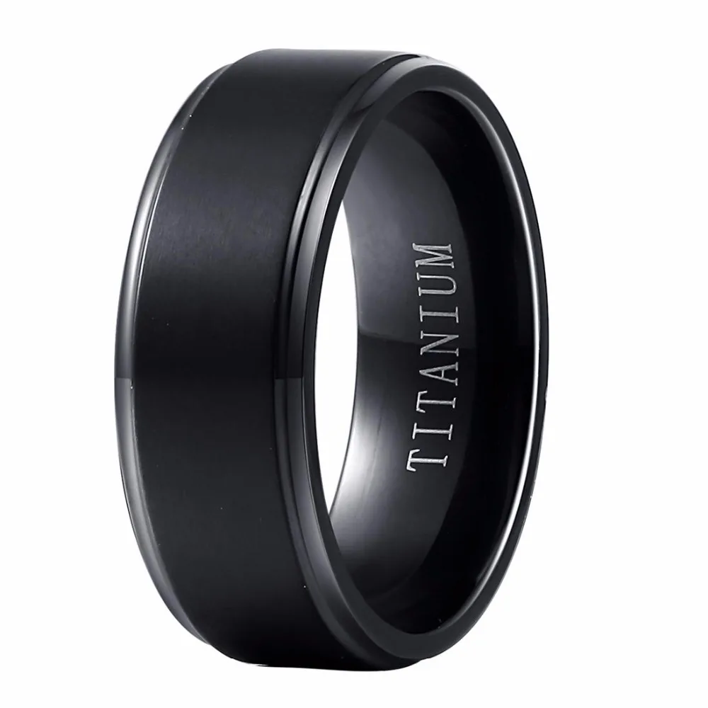 Tungsten Carbide Black Brushed Stripe Comfort Fit Band Ring 8-13 Mens & Womens 