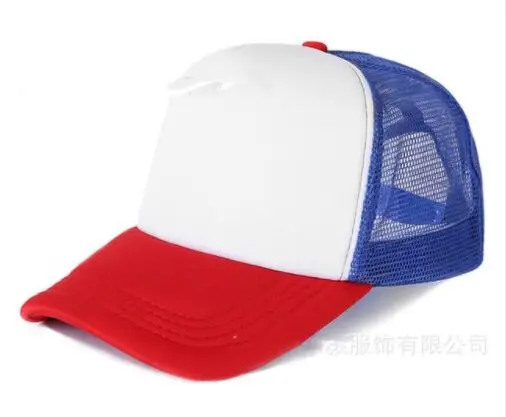 50 шт./лот,, сделай сам, логотип водителя грузовика, сетчатые кепки, Разноцветные бейсболки из полиэстера, бейсболки, бейсболки Gorros - Цвет: Red white blue