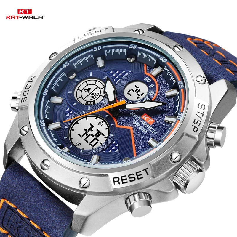 

KAT-WACH TOP Brand Watch Man Luxury Man 5ATM Waterproof Clock Men's Analog Quartz Date Watches Men Sport Military Wrist Watch