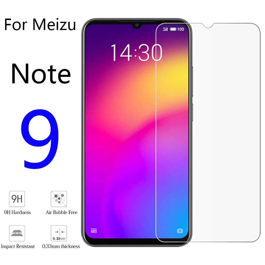 

Protective glass on the for meizu note 9 screen protector film note9 tremp 9note maisie mezu maze 9h mei zu m9note tempered glas