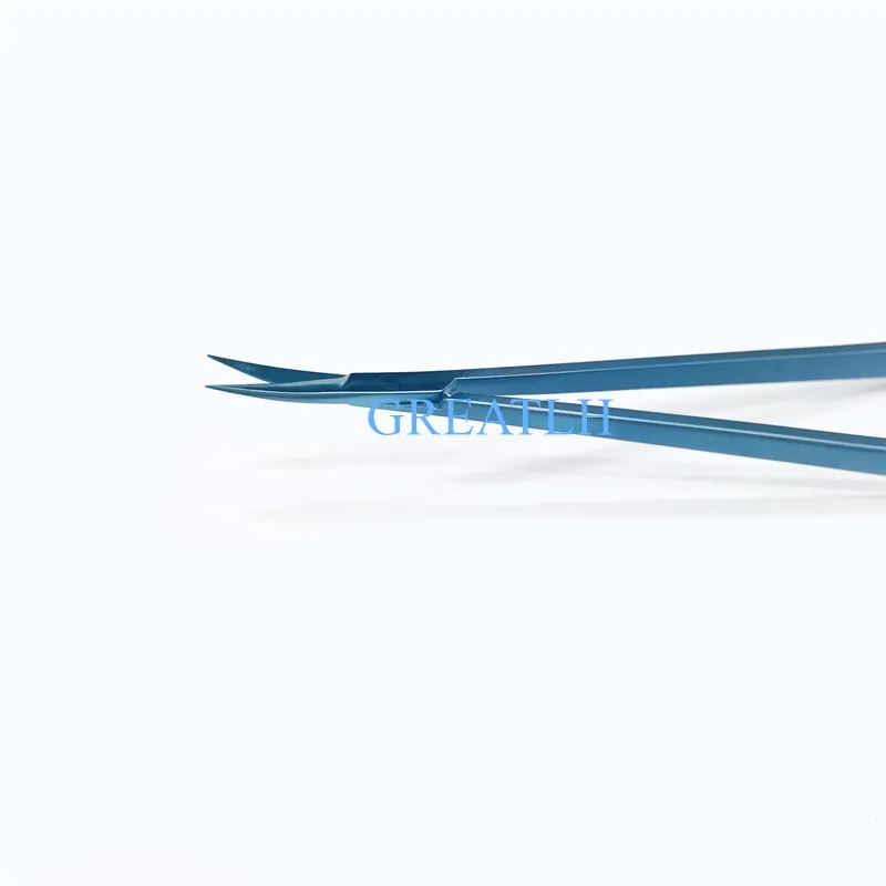 

Titanium Yasargil Micro Scissors Bayonet Flat Handle Diamond head 20mm