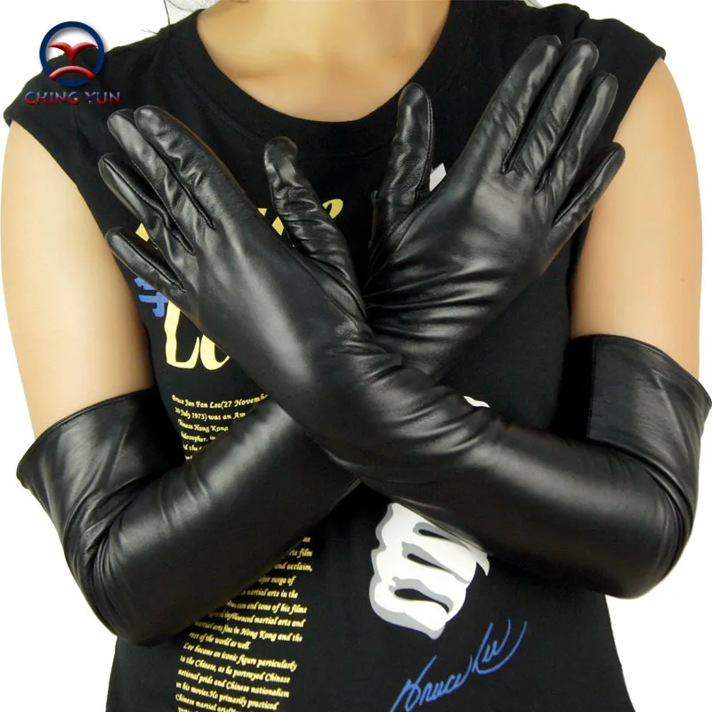 Kaufen 2018 neue winter dame mode schaffell leder hohe qualität heißer verkauf handschuhe frauen aus echtem leder handschuhe lange stil Arm hülse