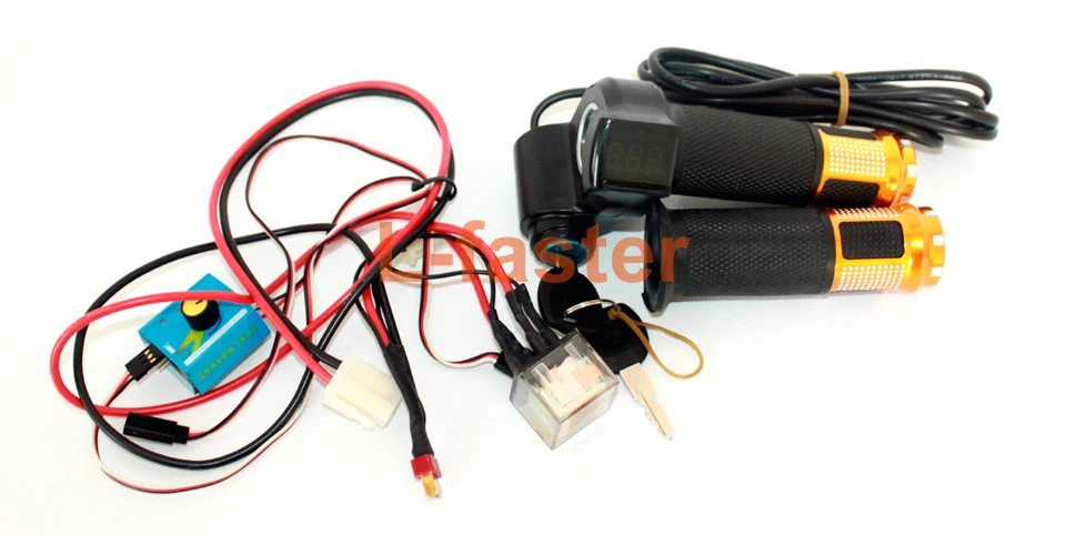 electric scooter control system twist throttle handle with key switch -1-a