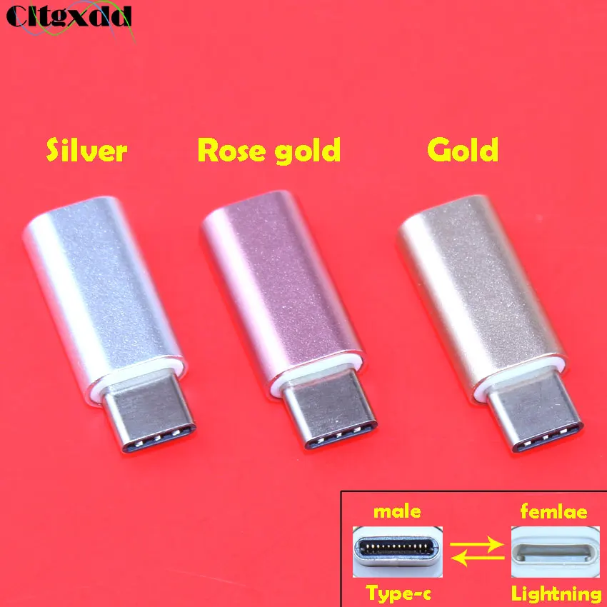 

cltgxdd Type C Male to 8 Pin for iphone Female USB Cable Converter Charger Type-c Connector Adapter for IPhone Cable Xiaomi Mi6