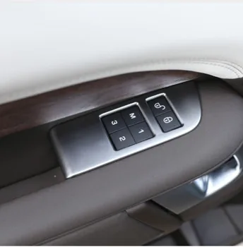 

4pcs/set ABS Chrome Car Child Safety Door Lock Switch Panel Cover Trim For Land Rover Discovery 5 2017 Interior Accessories