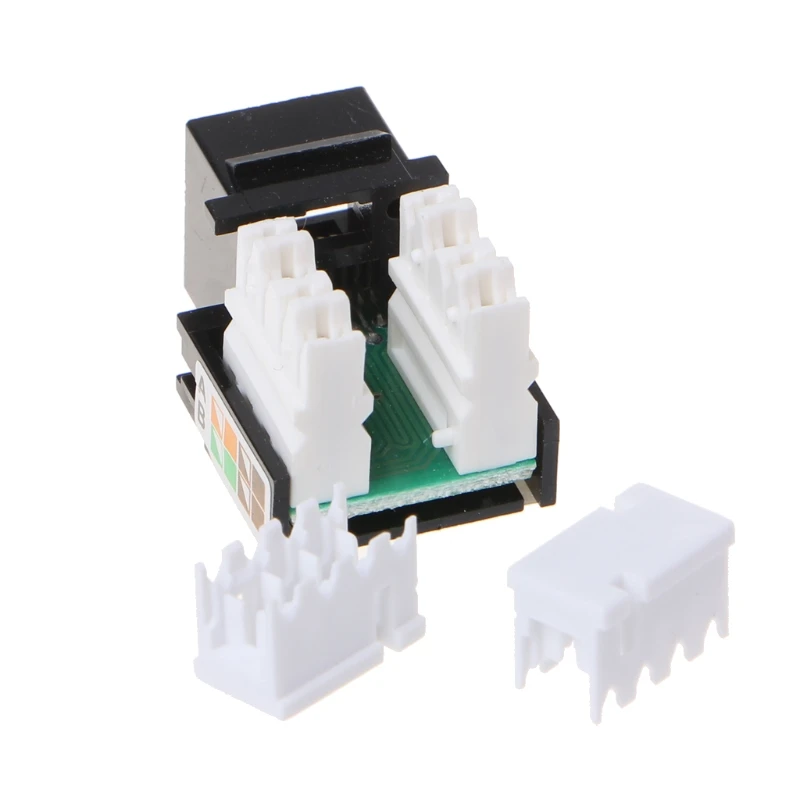 5Pcs CAT5E UTP Network Module RJ45 Connector Information Socket Keystone Jack 10166 4